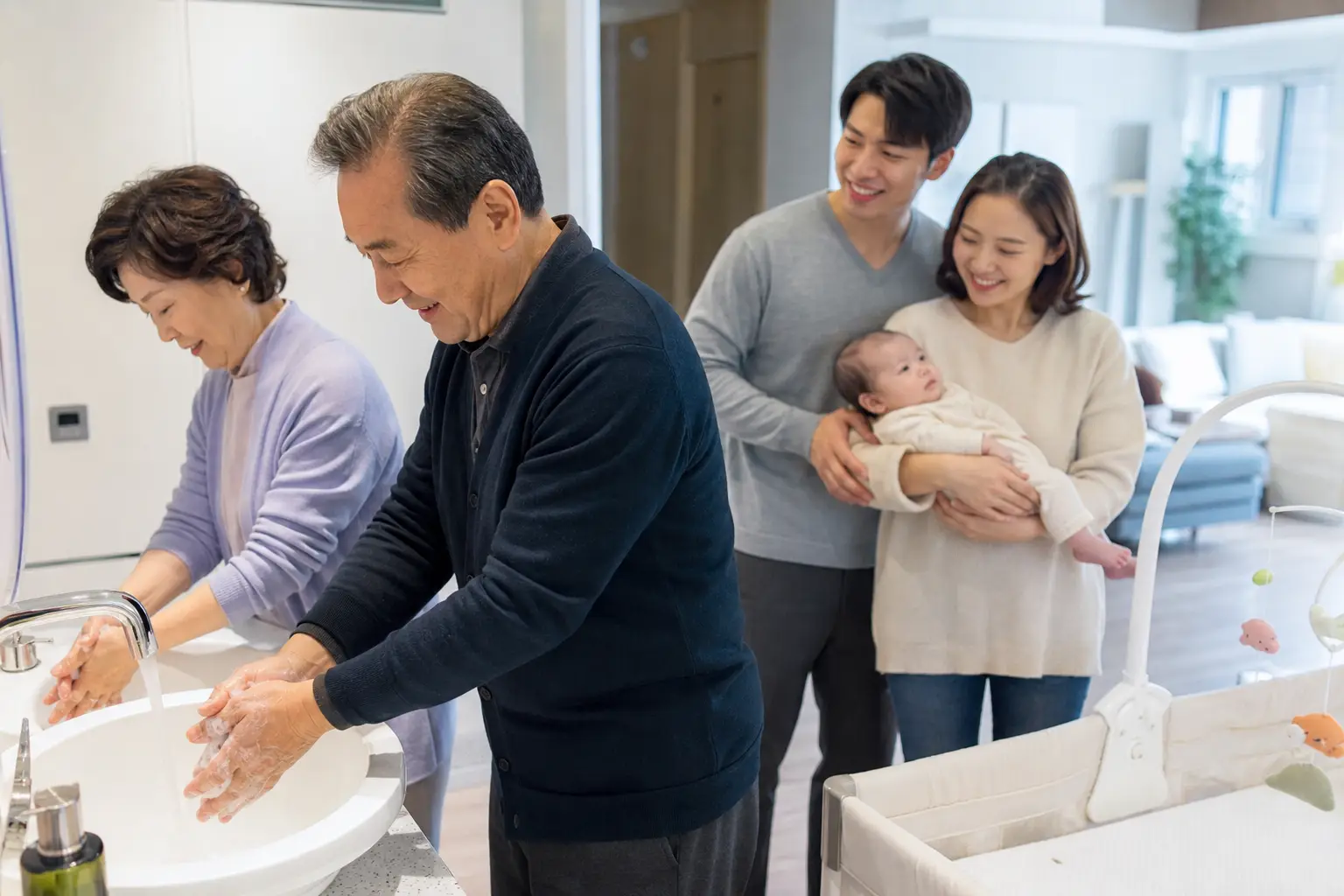 Visitors can join the same simple arrival routine.