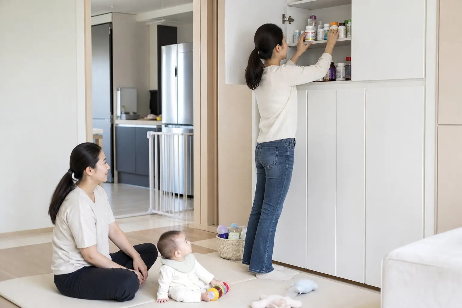 Child-resistant packaging still belongs in a locked high cabinet.