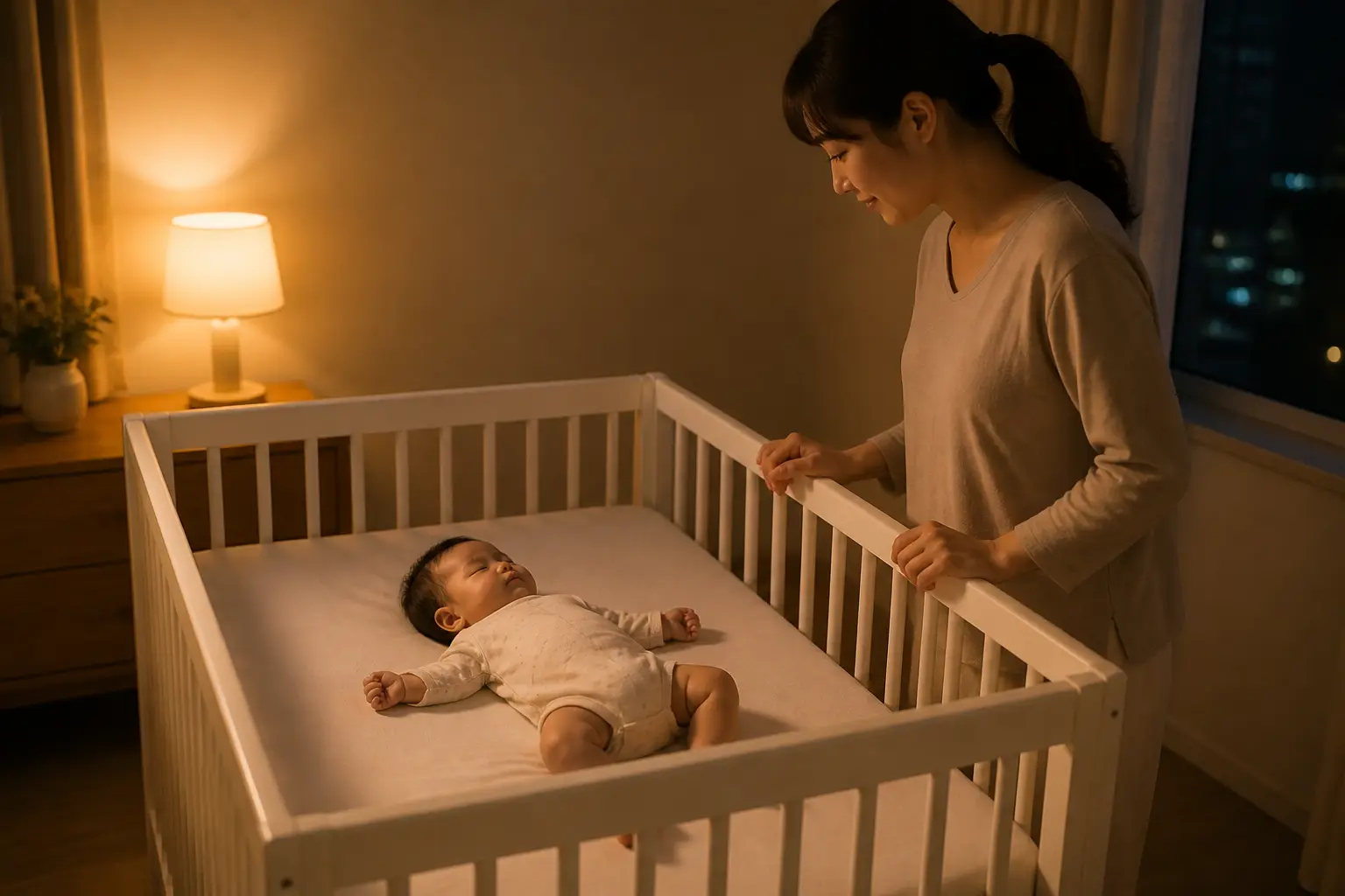 Congestion does not change the flat, firm, empty, back-sleep setup.