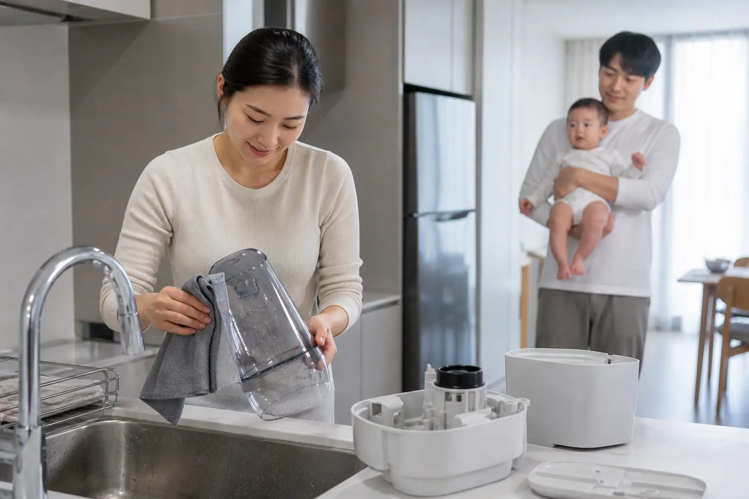 A cool-mist humidifier only helps safely when it is emptied and cleaned as directed.