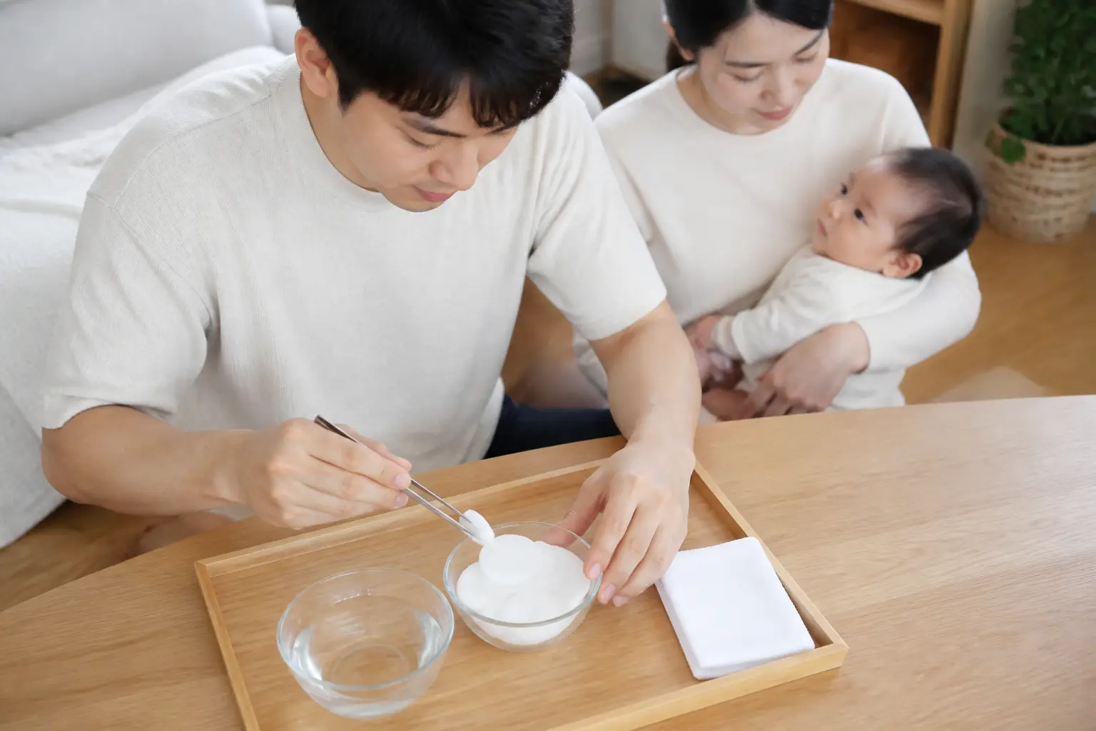 Separate clean and used supplies, and use a new pad for every pass and each eye.