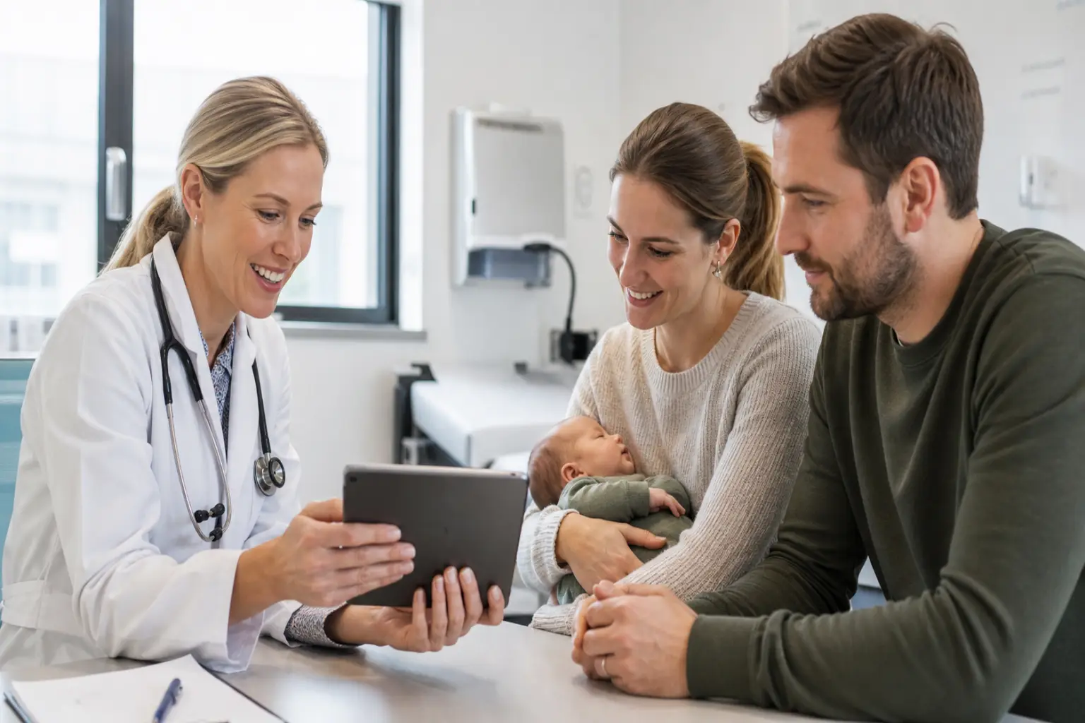 The measured value, age in hours, and follow-up plan belong together.