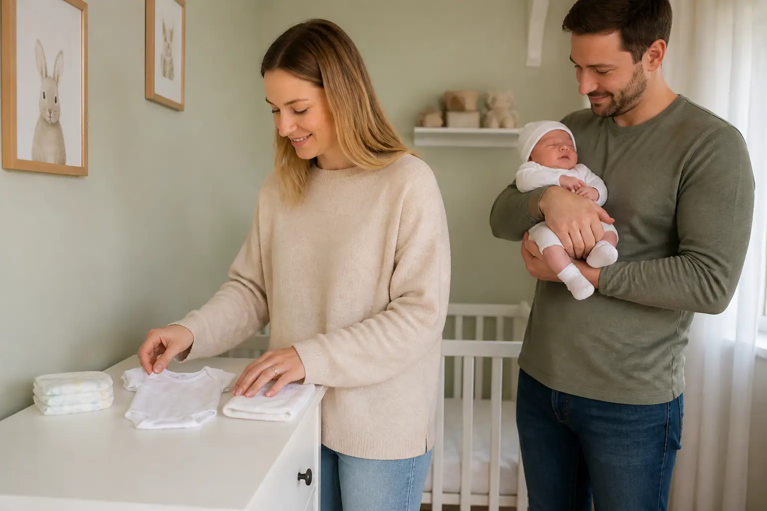 Clean clothing and a diaper edge that does not rub help preserve a dry environment.