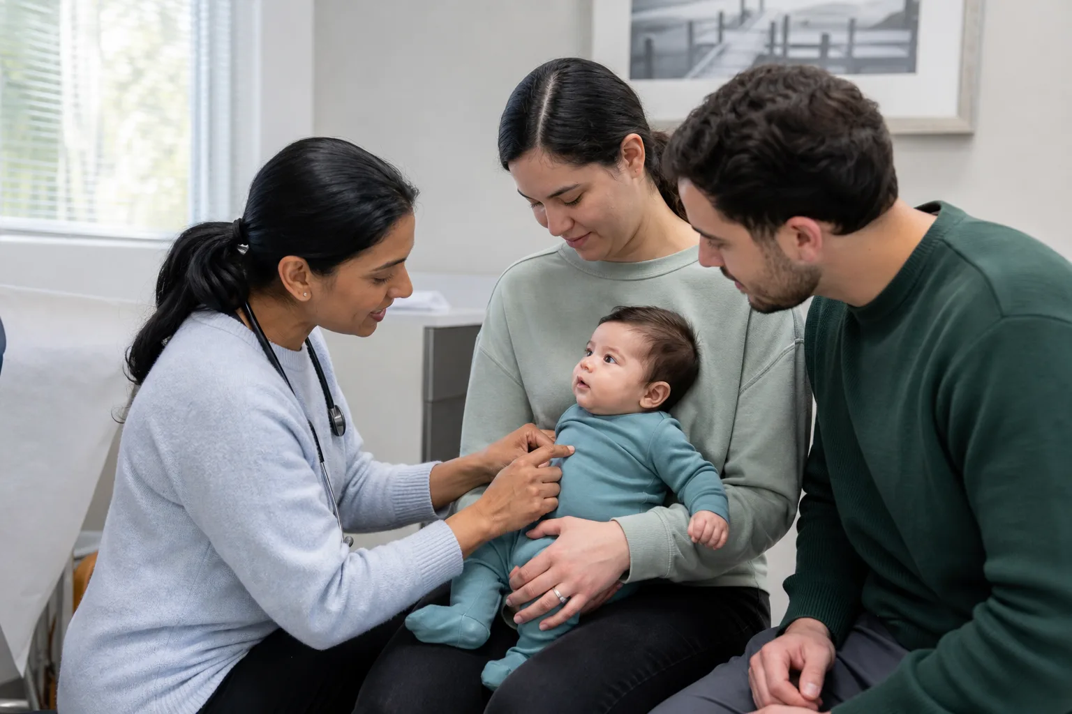 Awake adult caregivers observe an infant's night waking, feeding, or breathing in a realistic safe home or clinic setting